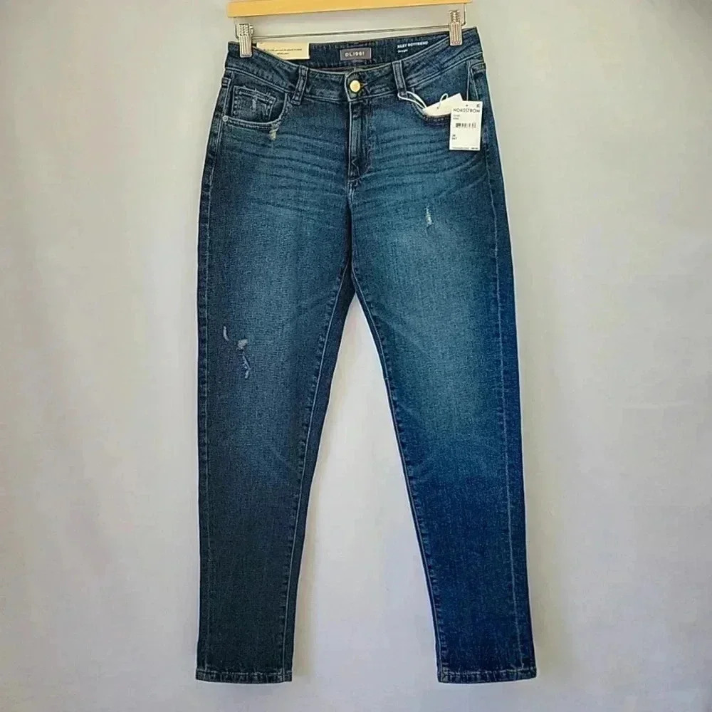 DL1961 Women's Boyfriend Jeans in Dark Blue
